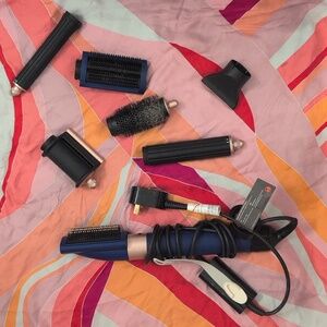 Great Condition Dyson Airwrap Long Copper and Blue Hair Styling Kit
